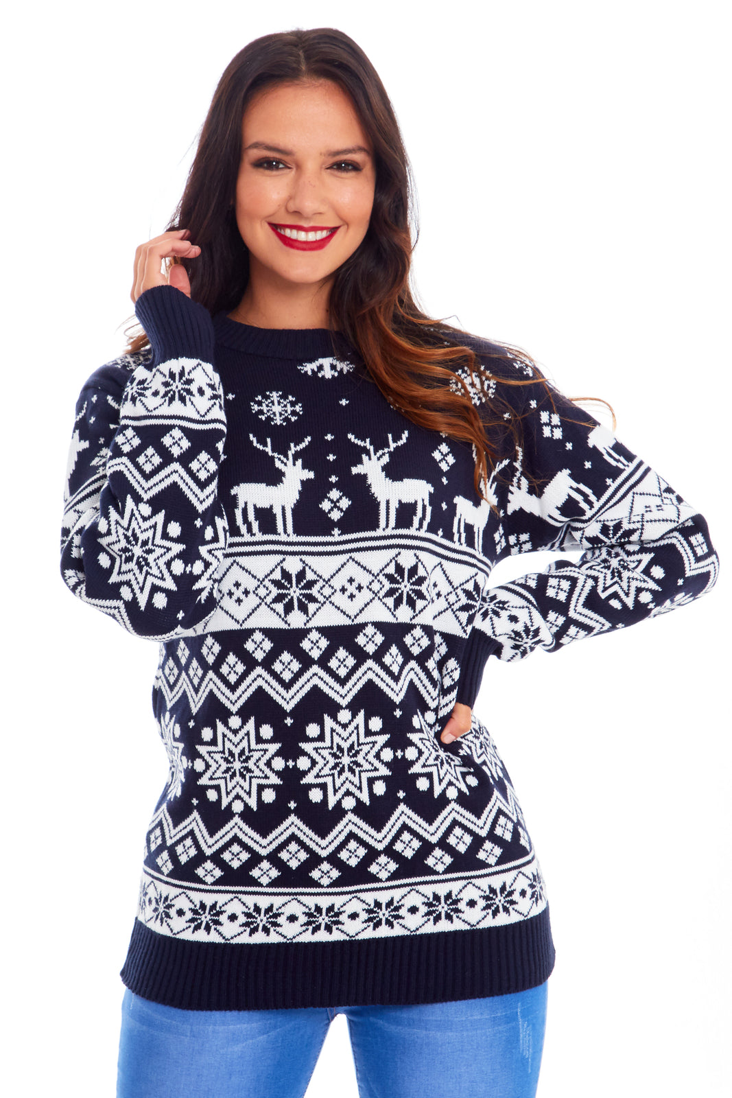 Mens Womens Kids Family Christmas Jumper Unisex Ladies Xmas Knit Sweater Novelty