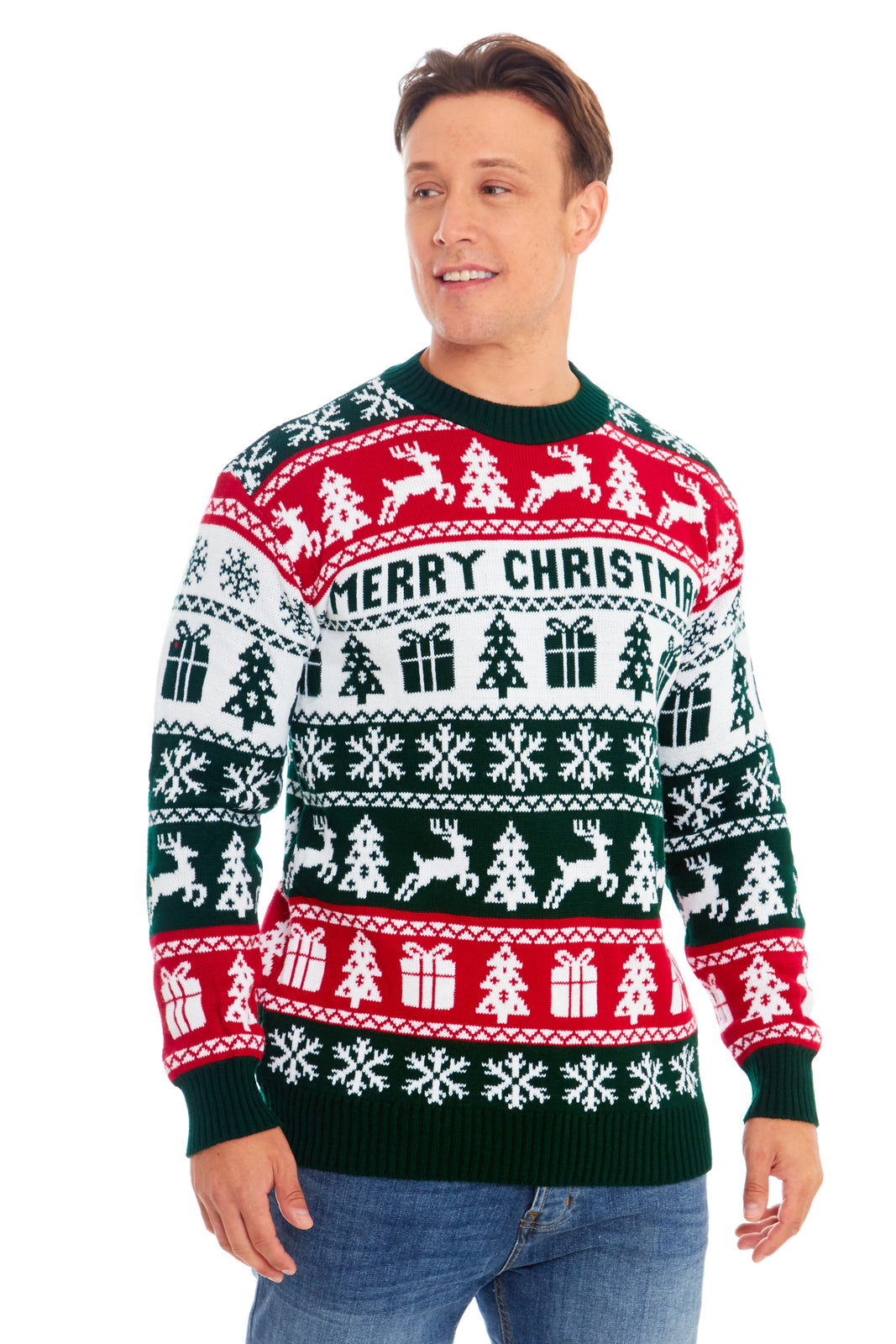 Mens Womens Kids Family Christmas Jumper Unisex Ladies Xmas Knit Sweater Novelty
