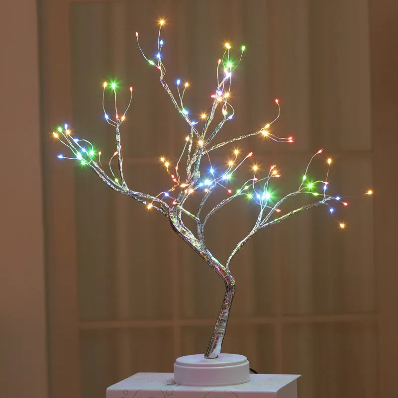 36/108Leds Tabletop Tree Lamp, Decorative LED Lights, Rgb Color Atmosphere Night Lights, for Party Camping Home Decor
