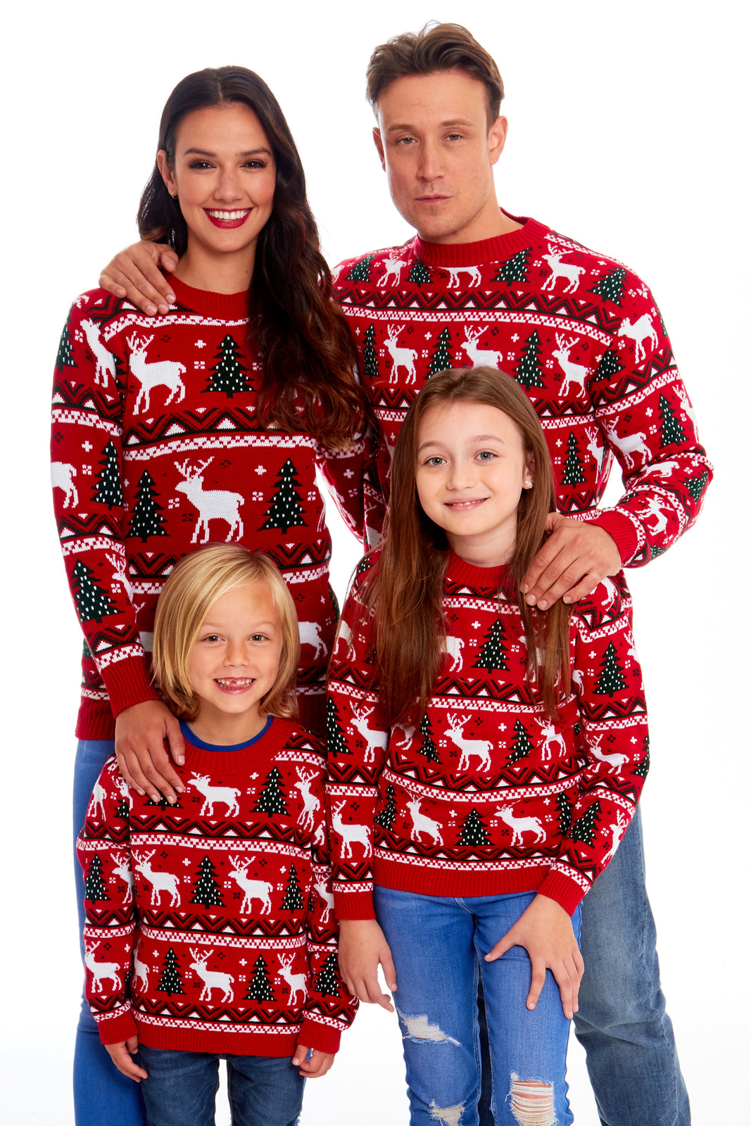 Mens Womens Kids Family Christmas Jumper Unisex Ladies Xmas Knit Sweater Novelty