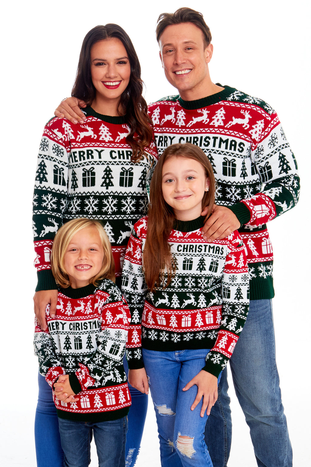 Mens Womens Kids Family Christmas Jumper Unisex Ladies Xmas Knit Sweater Novelty