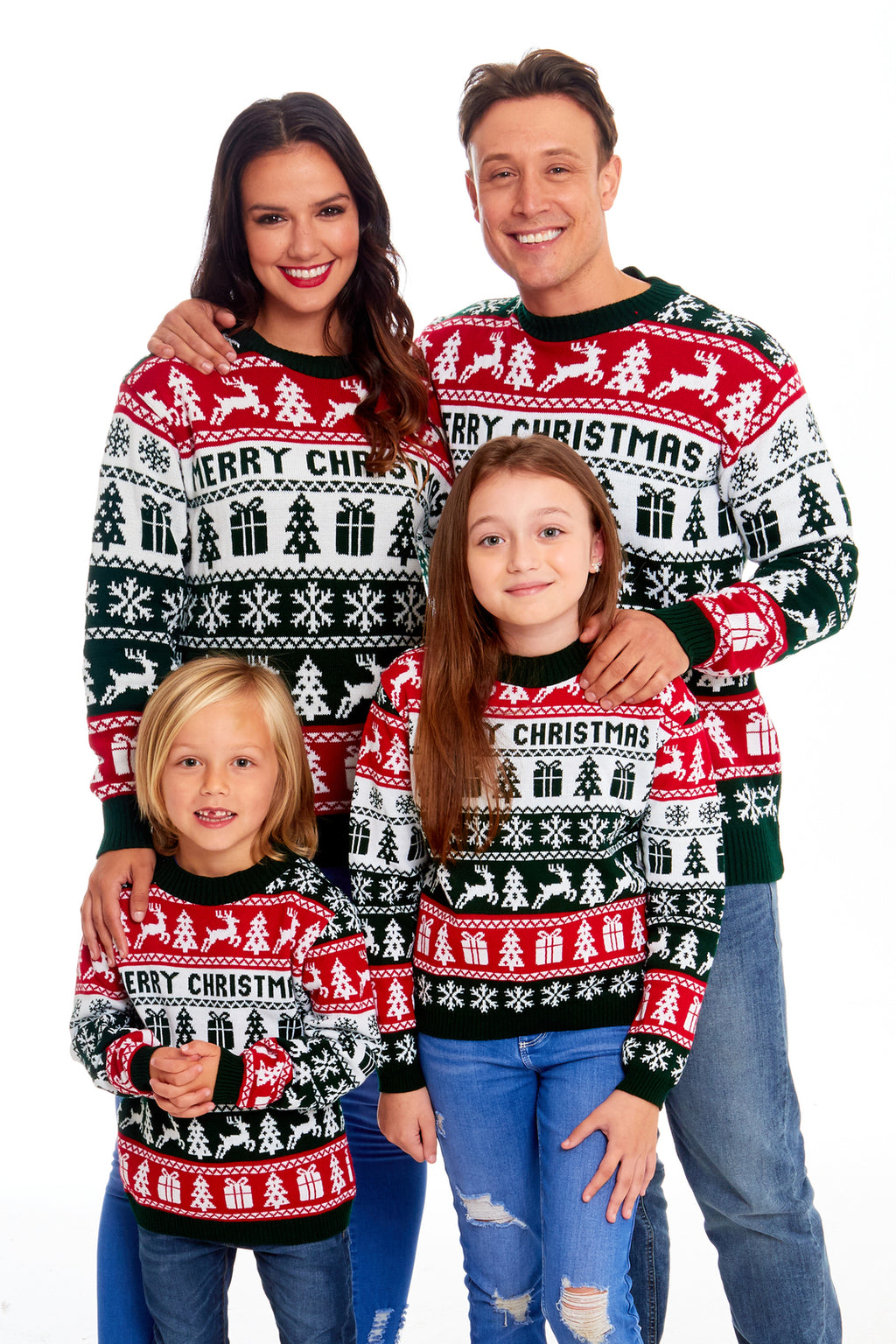 Mens Womens Kids Family Christmas Jumper Unisex Ladies Xmas Knit Sweater Novelty