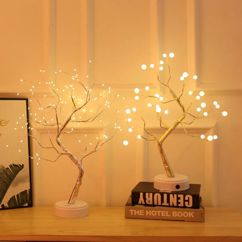 36/108Leds Tabletop Tree Lamp, Decorative LED Lights, Rgb Color Atmosphere Night Lights, for Party Camping Home Decor