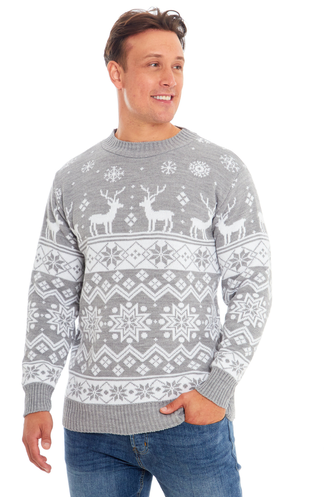 Mens Womens Kids Family Christmas Jumper Unisex Ladies Xmas Knit Sweater Novelty