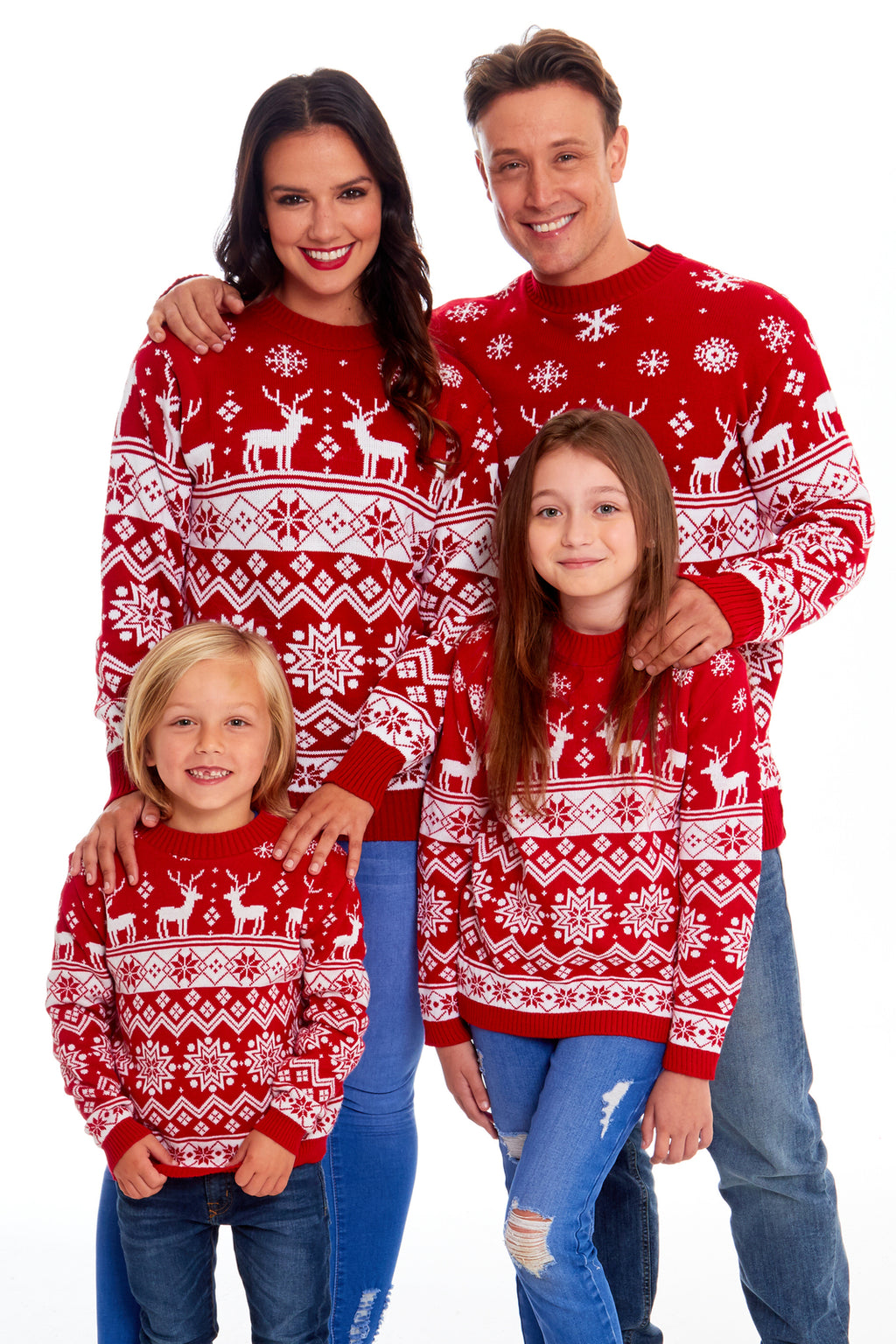 Mens Womens Kids Family Christmas Jumper Unisex Ladies Xmas Knit Sweater Novelty