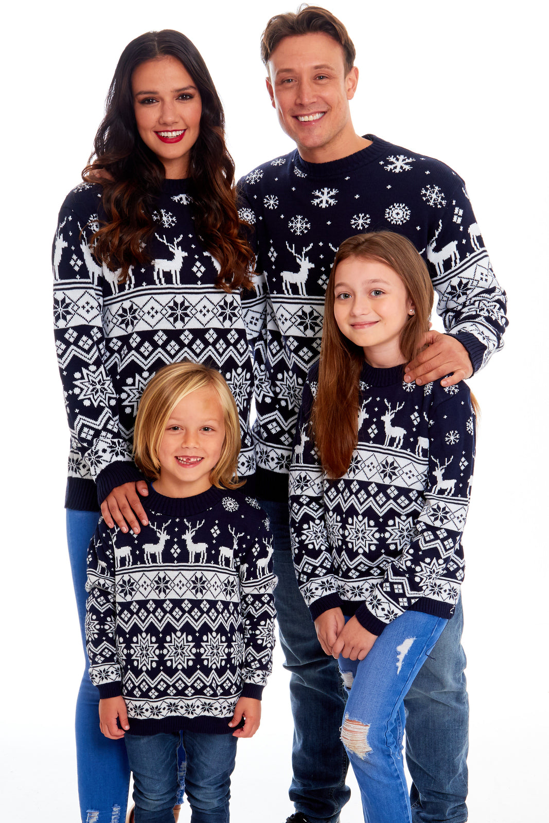 Mens Womens Kids Family Christmas Jumper Unisex Ladies Xmas Knit Sweater Novelty