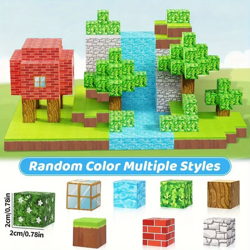 100 MC Style Magnetic Building Blocks Children Kids Educational Toy Gift