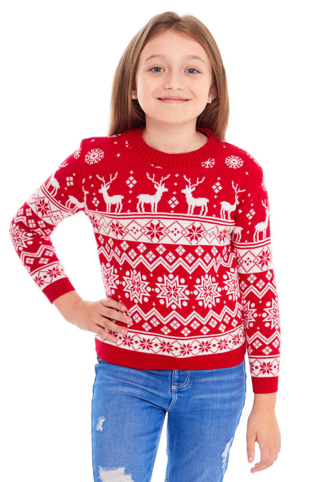 Mens Womens Kids Family Christmas Jumper Unisex Ladies Xmas Knit Sweater Novelty