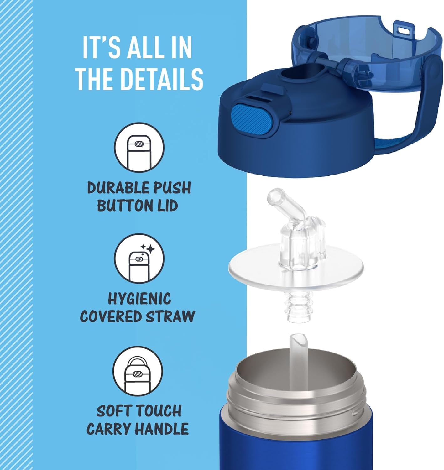 12-Ounce Funtainer Bottle, Blue