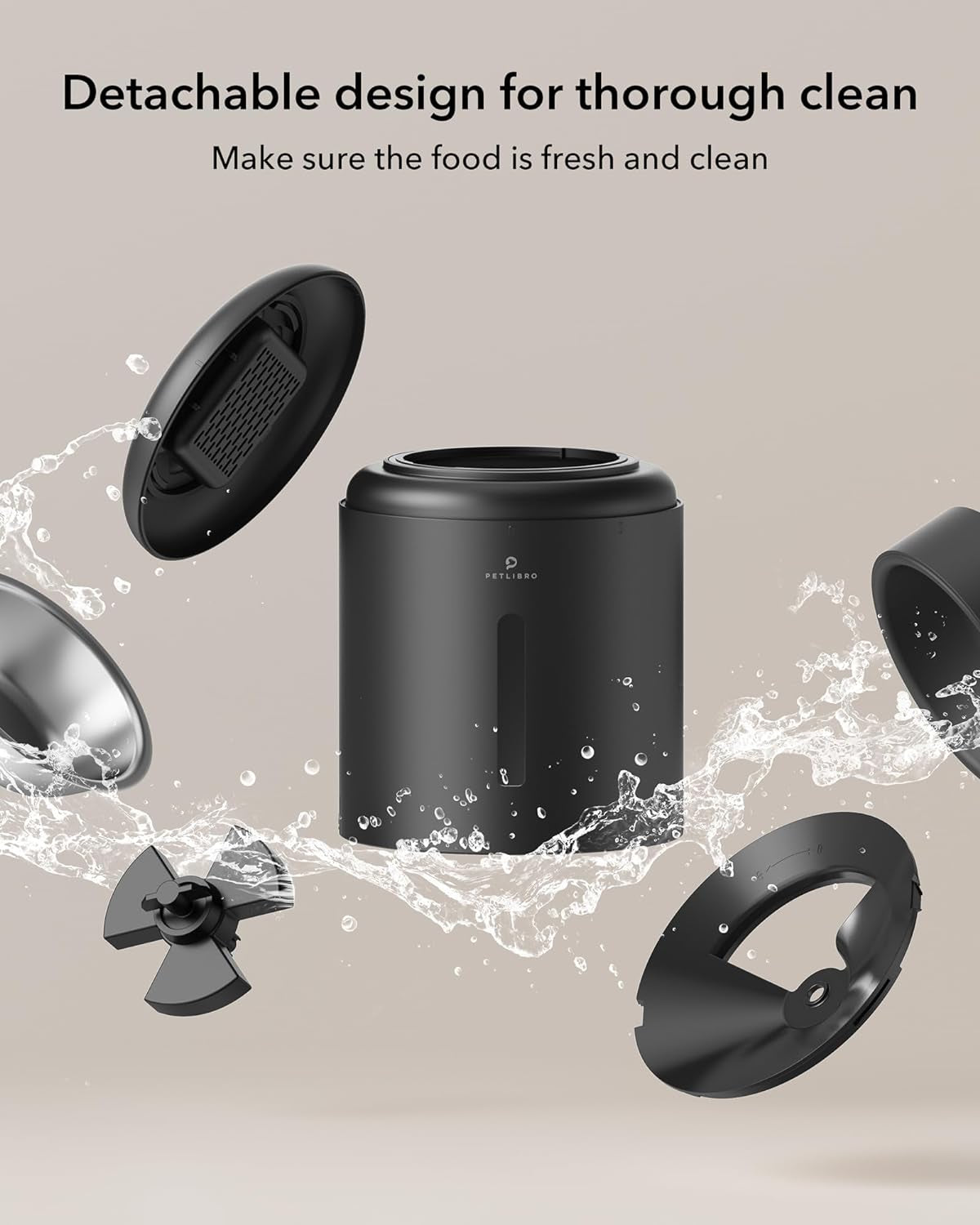 PETLIBRO Automatic Cat Feeder Dog Food Dispenser Auto Timer Pet Feeding Tray, Low Food & Motion & Sound Alerts, 4L Basic