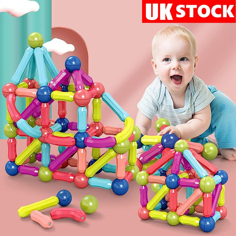 Magnetic Building Blocks Magnetic Tiles for Kids, Educational Construction Toys