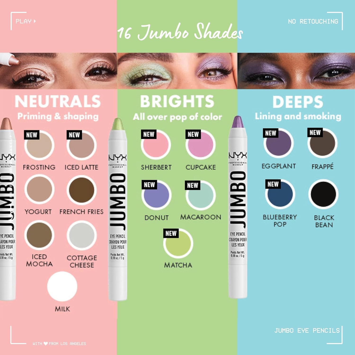 Jumbo Eye Pencil, Blendable Eyeshadow Stick & Eyeliner Pencil - Iced Latte (Mauve Brown)