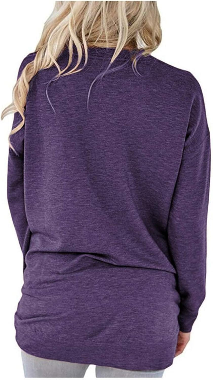 ONLYSHE Womens Crewneck Sweatshirt Casual Loose Fitting Tops Long Sleeve T Shirt